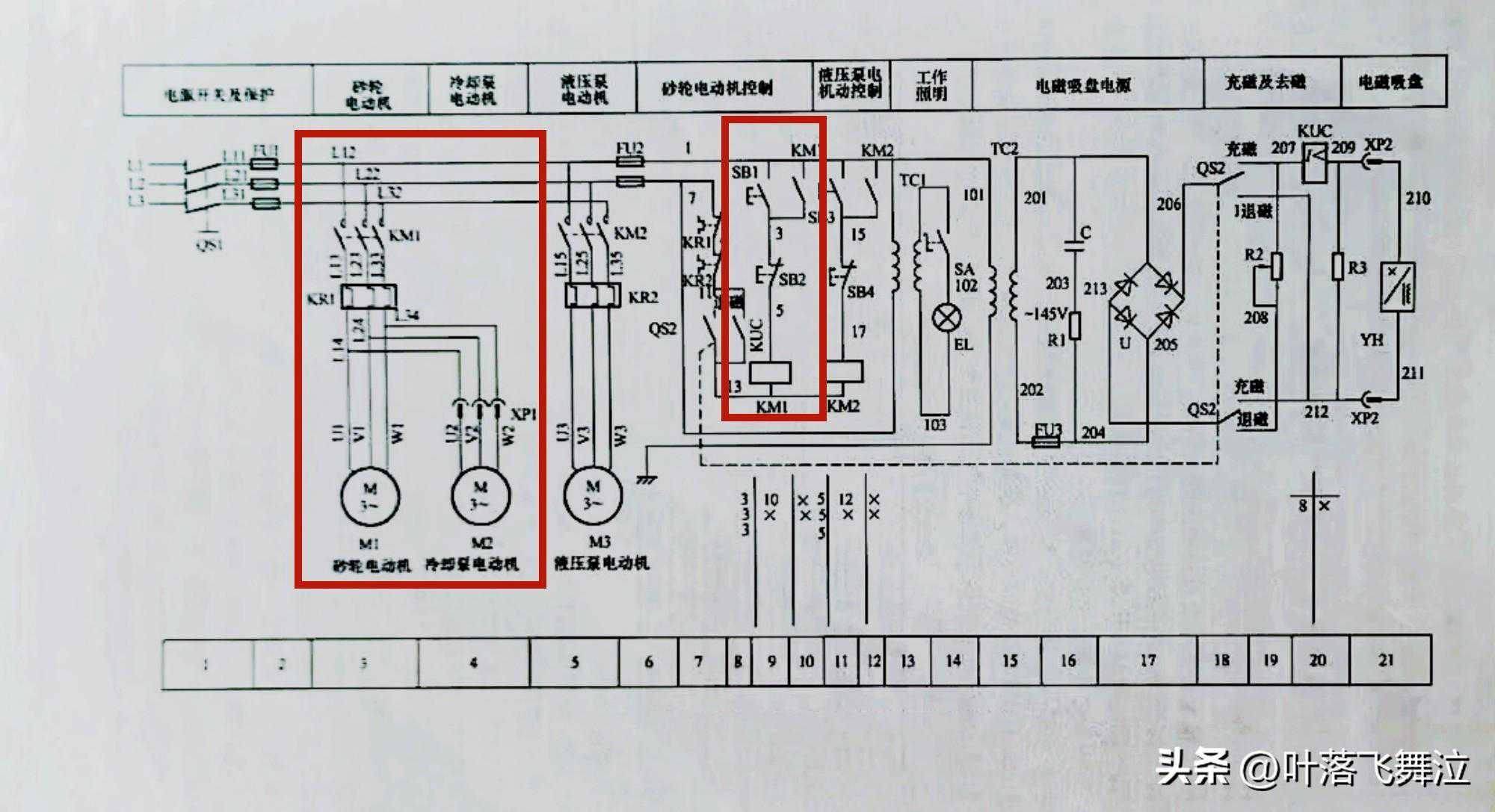 M7130型卧轴矩台平面磨床电路运行原理